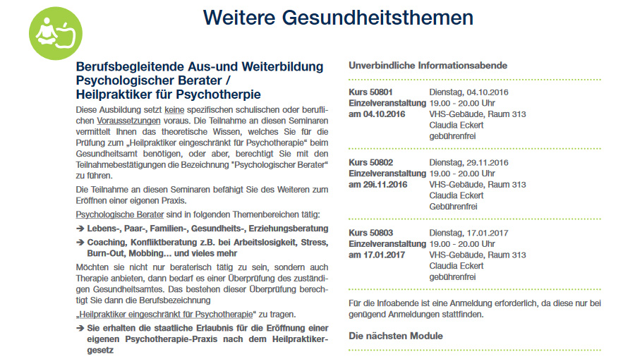 VHS Juli 2016 Teil1